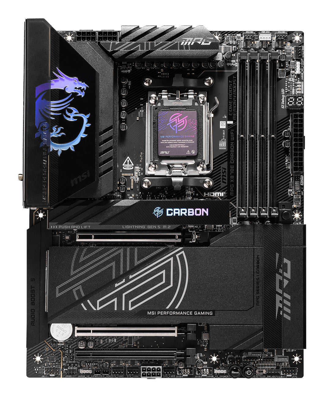 MSI MPG X870E CARBON WIFI AM5 ATX Gaming Motherboard