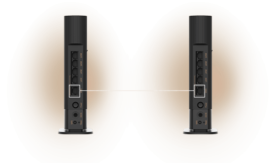 Two ProArt Router PRT-BE5000 are connected by a line labeled Up to 2.5 Gbps Wired Backhaul