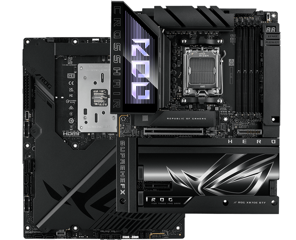 The thermal management on the ROG Crosshair X870E Hero BTF