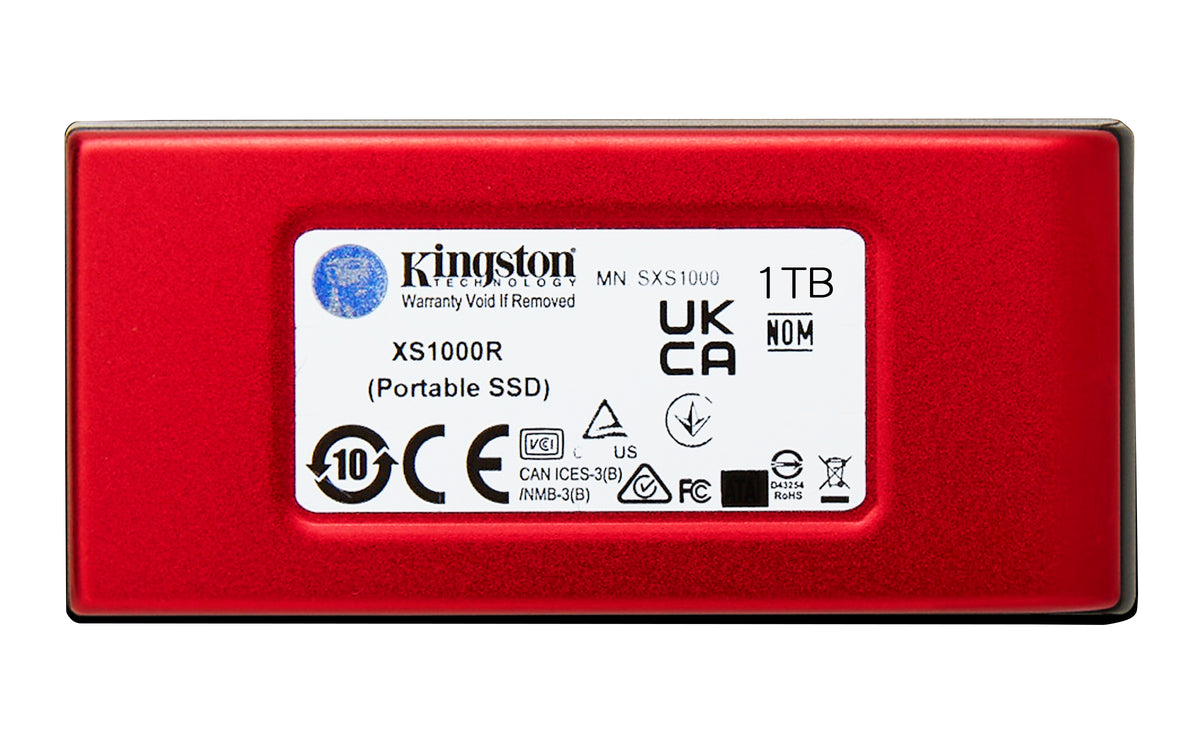 Kingston XS1000 Red Portable SSD USB 3.2 Gen 2 1050MB/s