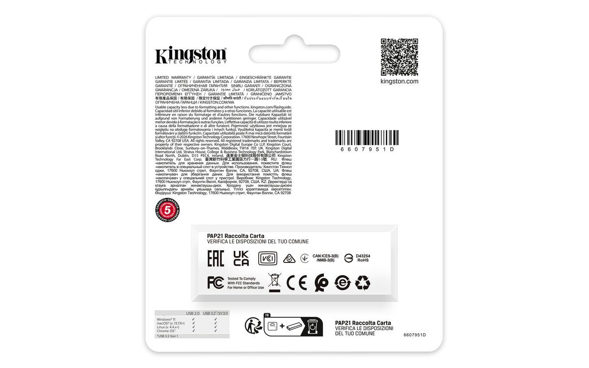 Kingston DataTraveler Exodia S 256GB USB 3.2 Flash Drive