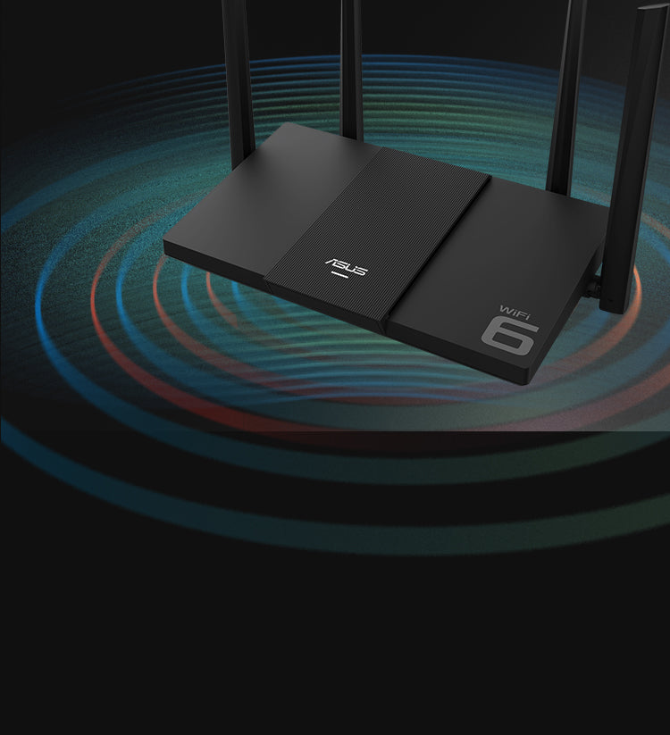 Signal from RT-AX50 can transmit farther thanks to WiFi 6 technology