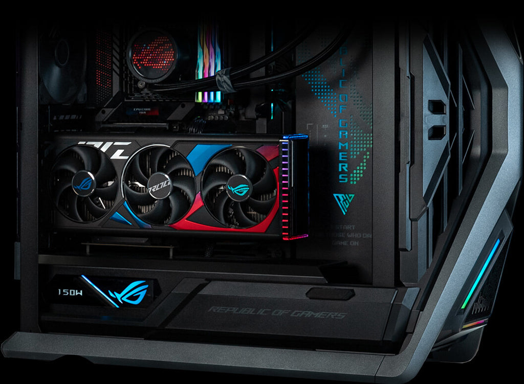 ROG Hyperion GR701 BTF Edition build focus on ROG Strix RTX 4090 graphics card