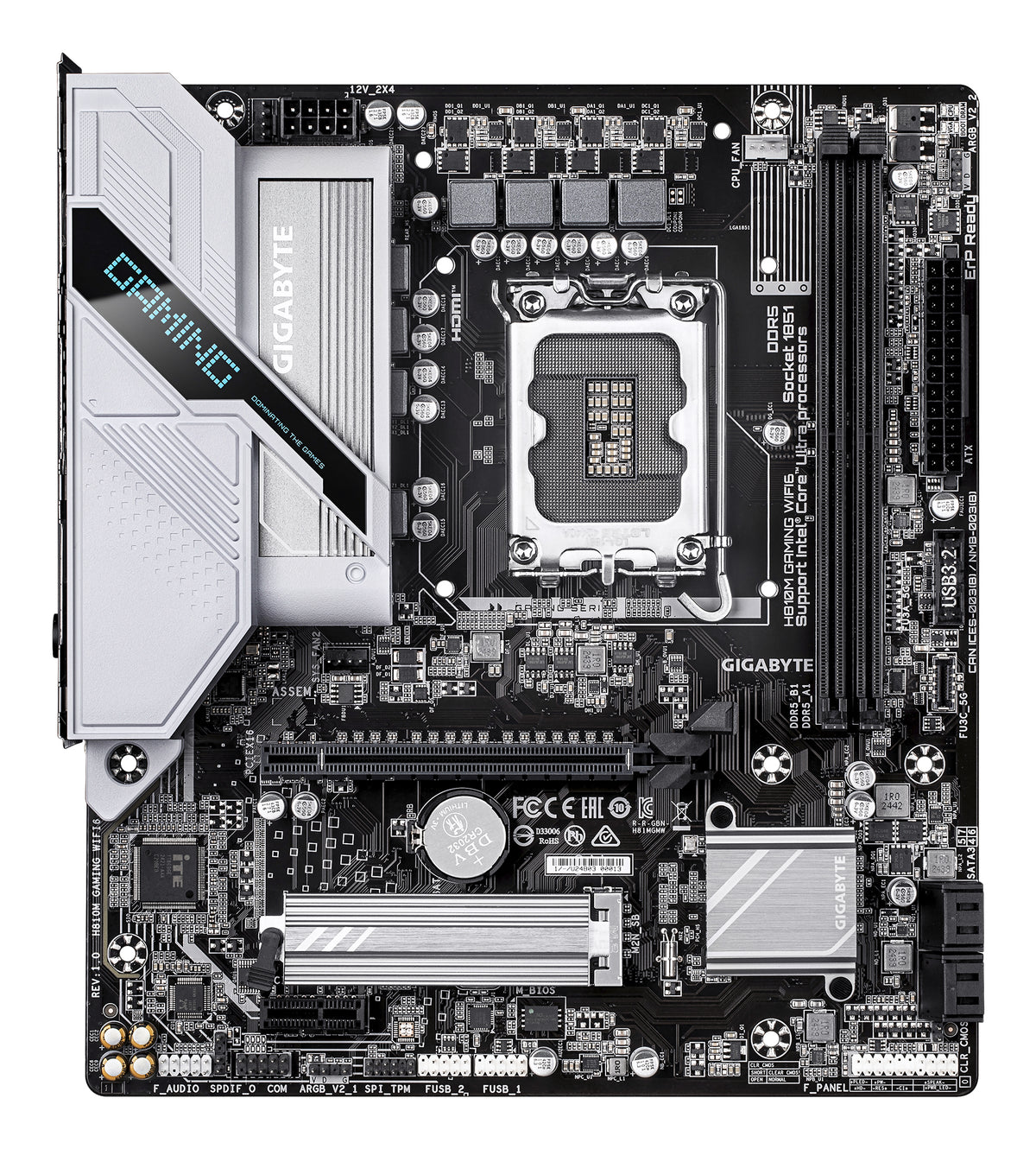 Gigabyte H810M Gaming WiFi6 LGA 1851 mATX DDR5 Motherboard
