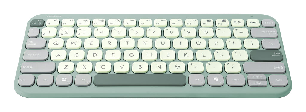 ASUS Marshmallow Keyboard KW100 Green Tea Latte, angled
