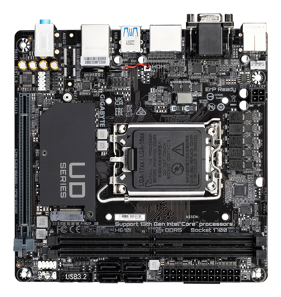 Gigabyte H610I LGA 1700 Mini-ITX DDR5 Motherboard - H610
