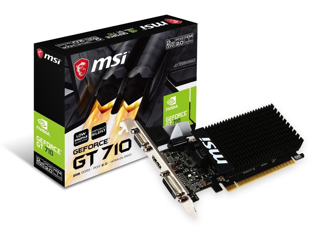 MSI GeForce GT 710 2GD3H LP - 2GB DDR3 Low Profile GPU