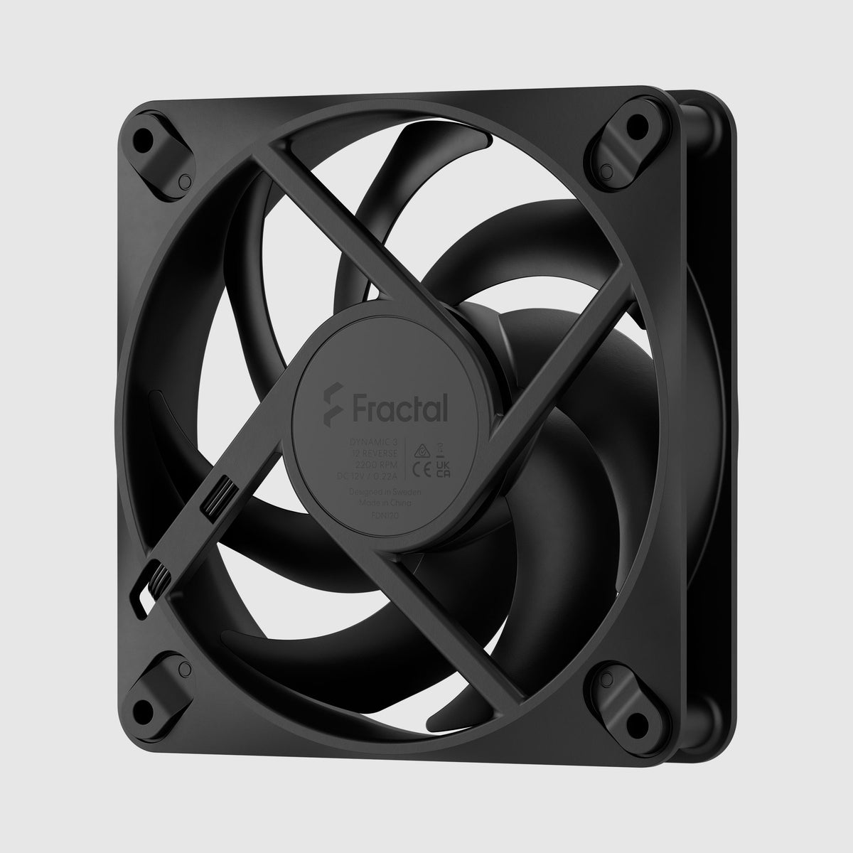 Fractal Design Dynamic 3 120mm Reverse Black PWM Fan