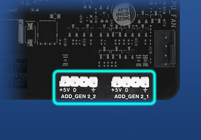 Image depicting PRIME H810M-A WIFI ARGB connectors.
