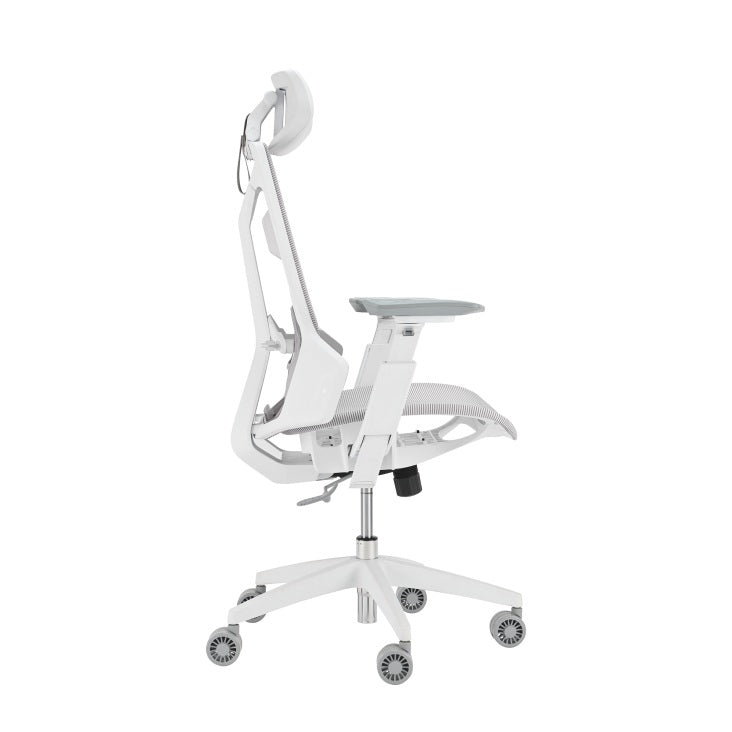 ASUS ROG Destrier Core Ergo gaming chair, White, side profile