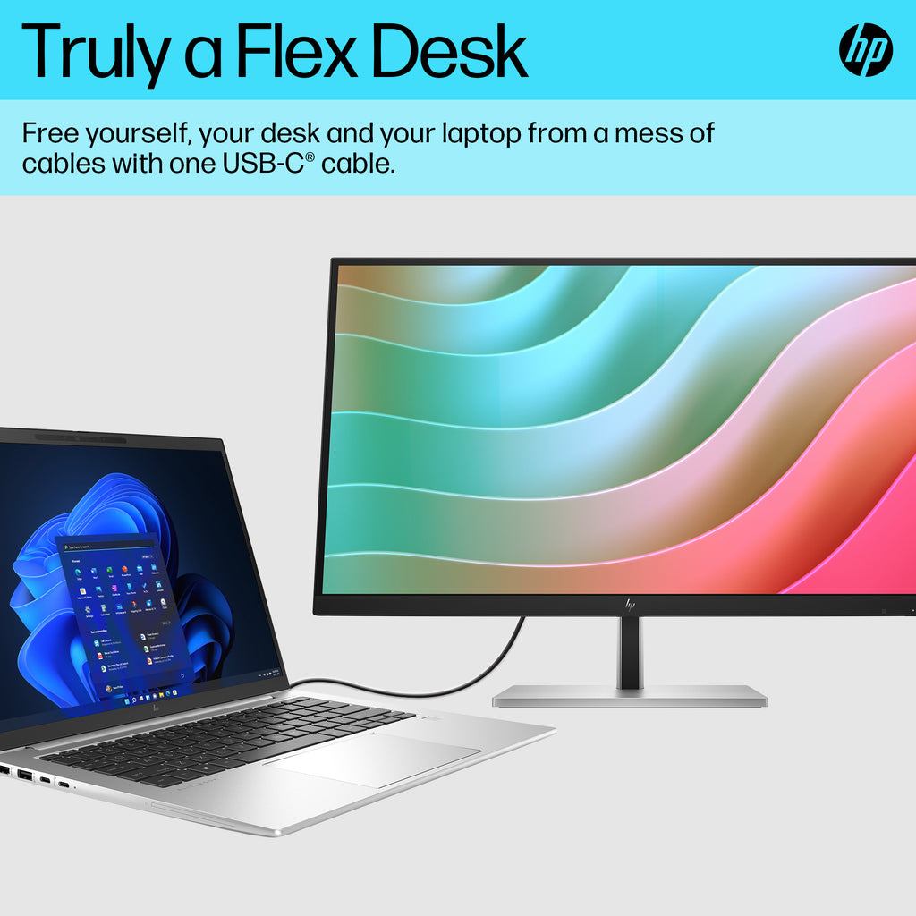 HP E27k G5 27" 4K UHD USB-C Monitor - IPS, 60Hz, 350cd/m²
