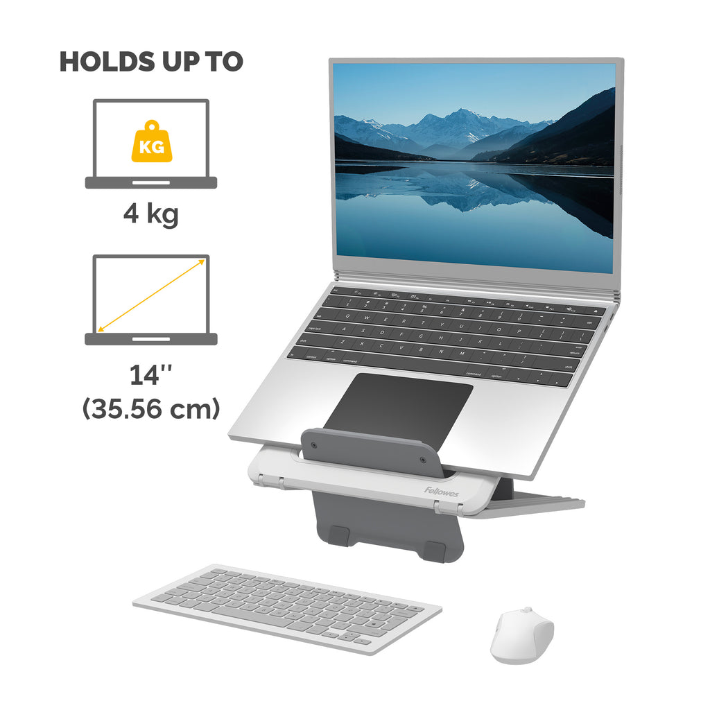 Fellowes Breyta Laptop Stand White - 12 Height Settings