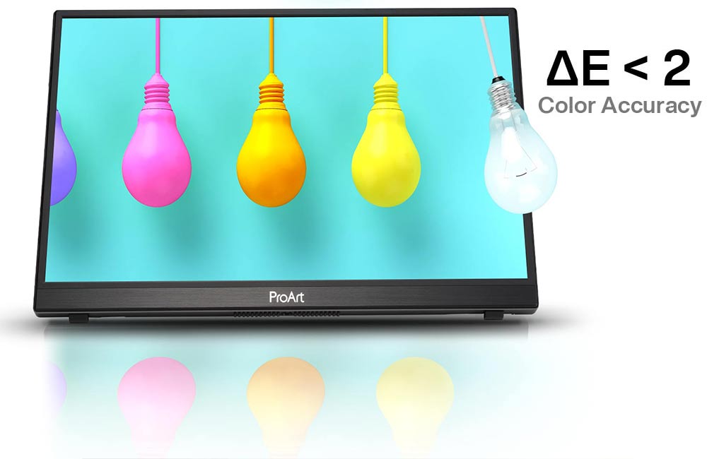 ASUS ProArt Display PA148CTV provides Delta E<2 color accuracy