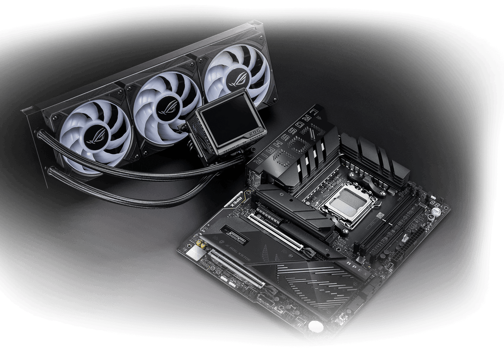 The ROG Crosshair X870E Apex & ROG Ryujin III 360 ARGB Extreme