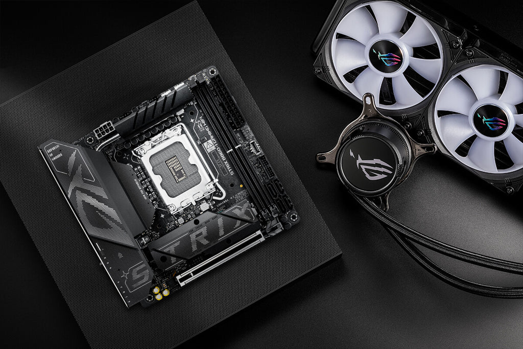Strixď B860-I is with ROG Strix LC III 360 ARGB LCD