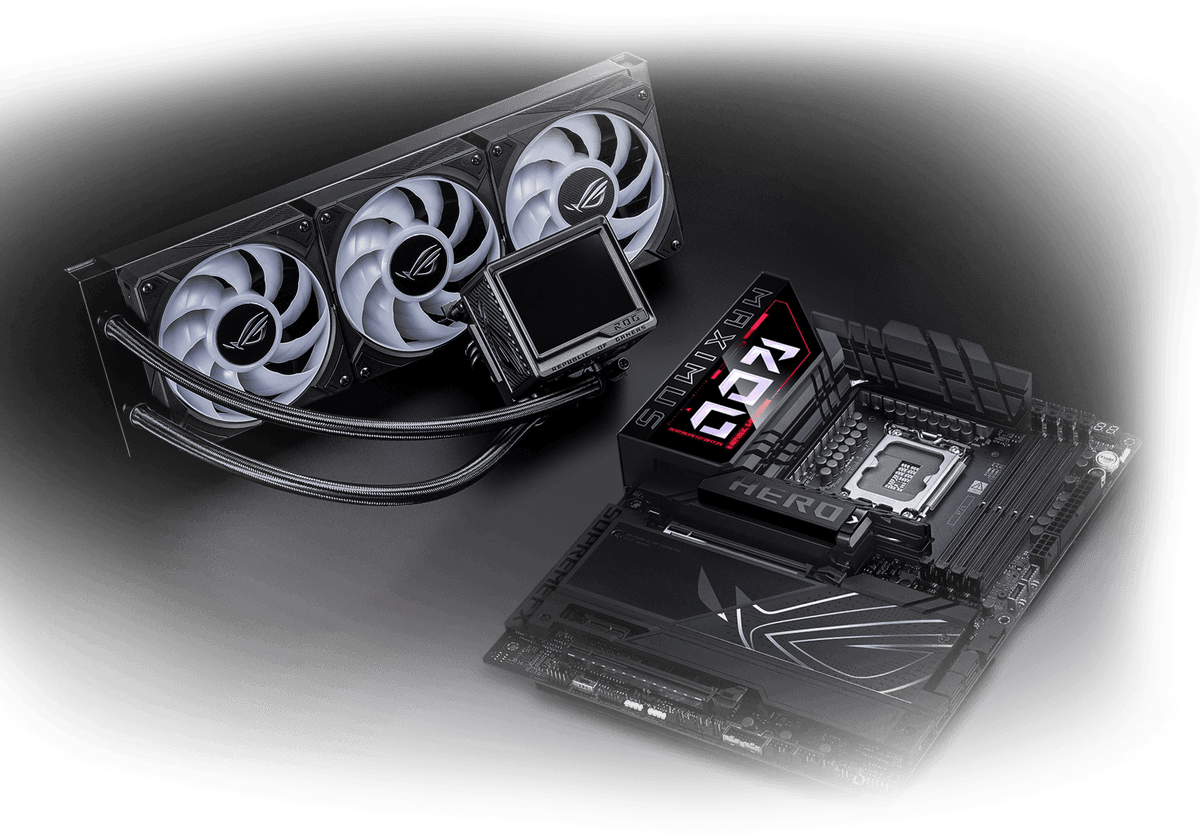 The ROG Maximus Z890 Hero & ROG Ryujin III 360 ARGB Extreme