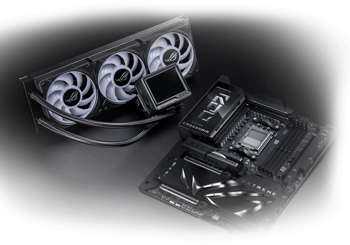 The ROG Crosshair X870E Extreme & ROG Ryujin III 360 ARGB Extreme