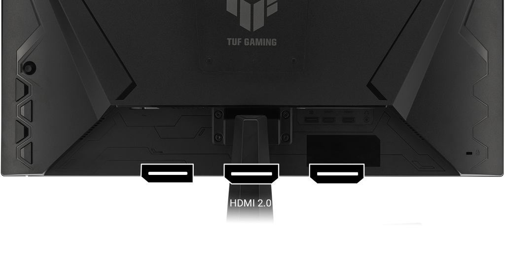 A multitude of connectivity options includes HDMI® 2.1, HDMI® 2.0, and DisplayPort™ 1.4 ports.
