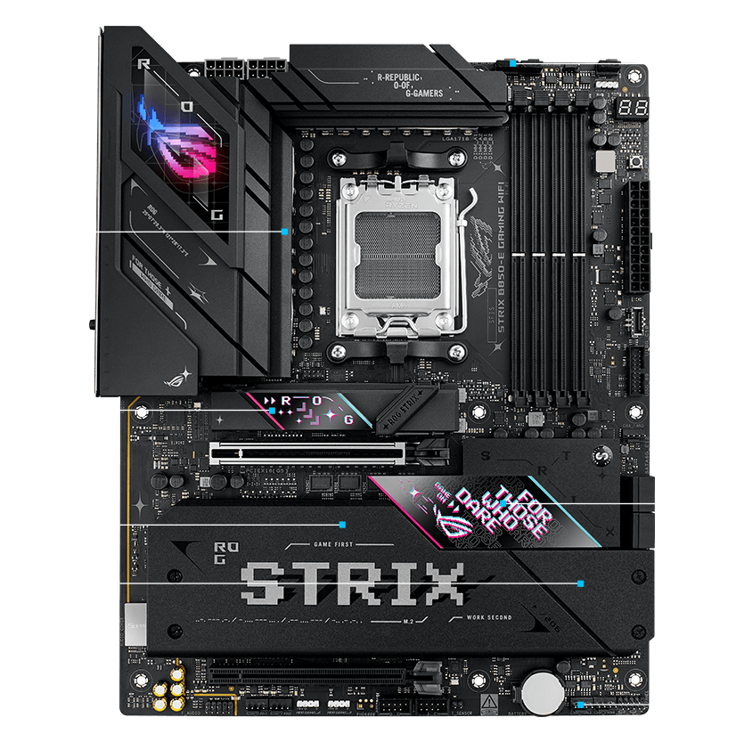 Strix B850-E cooling specifications