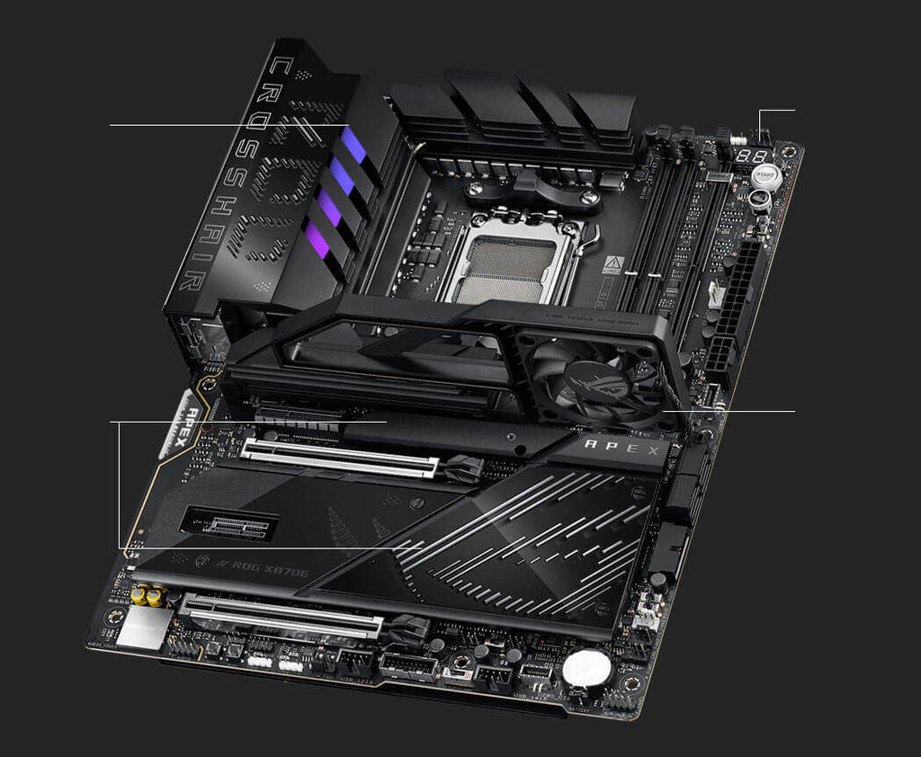 Cooling specs of the ROG Crosshair X870E APEX