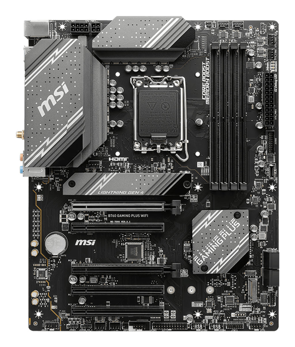 MSI B760 Gaming Plus WiFi ATX Motherboard - DDR5, Wi-Fi 6E