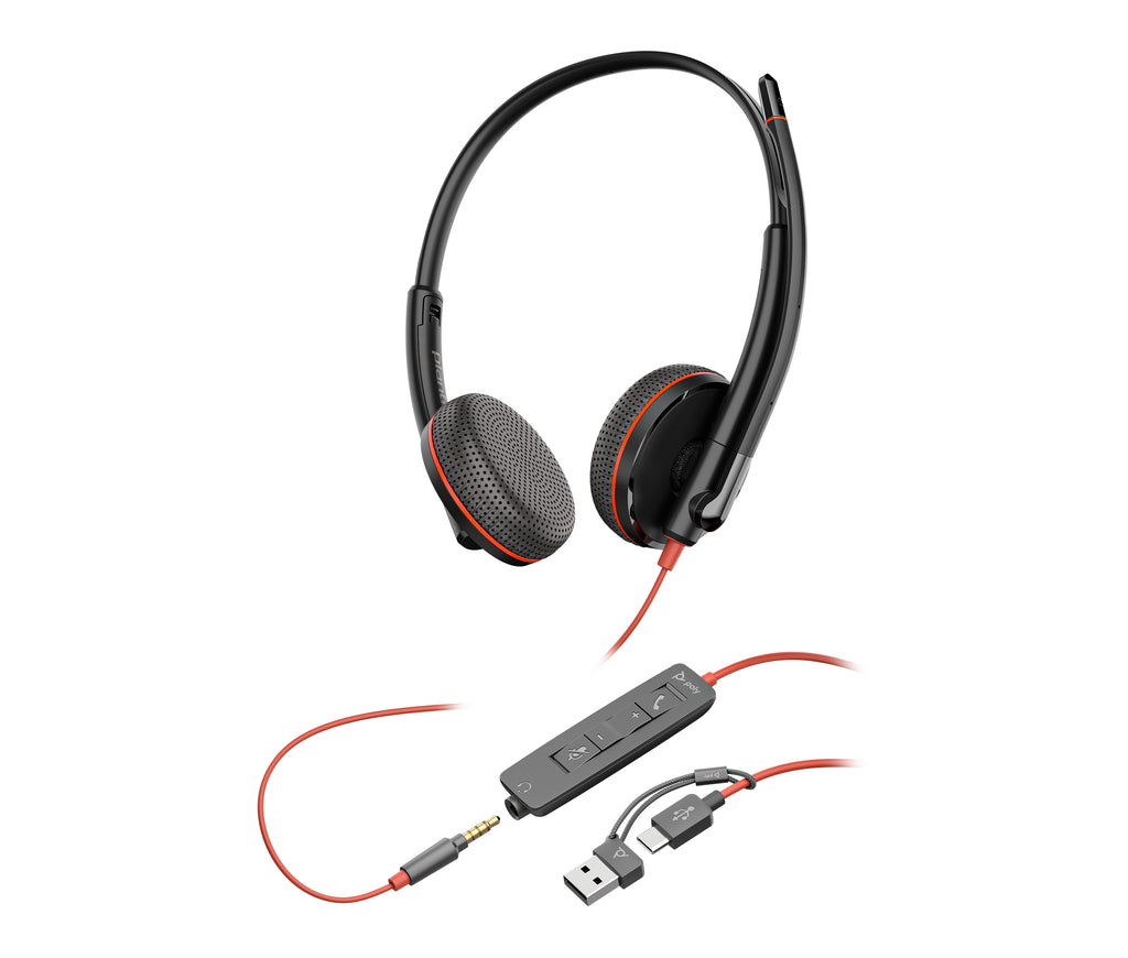 Plantronics Blackwire 3225 Stereo USB-C Headset - Bulk Pack