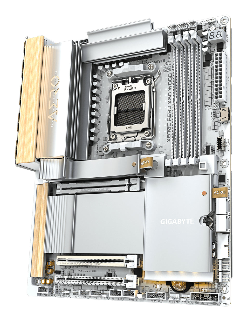 Gigabyte X870E AERO X3D WOOD AM5 DDR5 Wi-Fi 7 ATX Motherboard