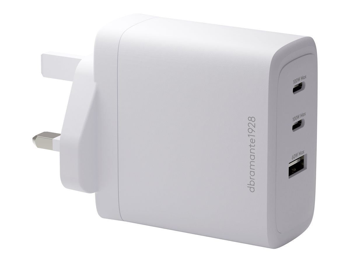 dbramante1928 re-charge IT UK Wall Charger 100W 2 x USB-C + 1 x USB-A - Tech Syndicate