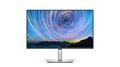 The Dell Pro 24 Plus QHD USB-C Hub Monitor with a screenfill showing mountains and a swirling starry sky.