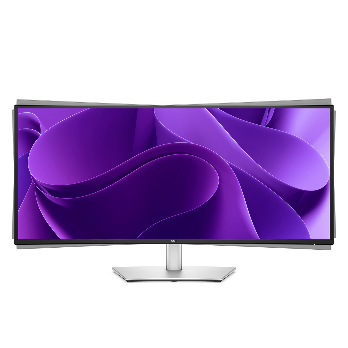 Dell Pro 34 Plus USB-C Hub Monitor in a slanted orientation.