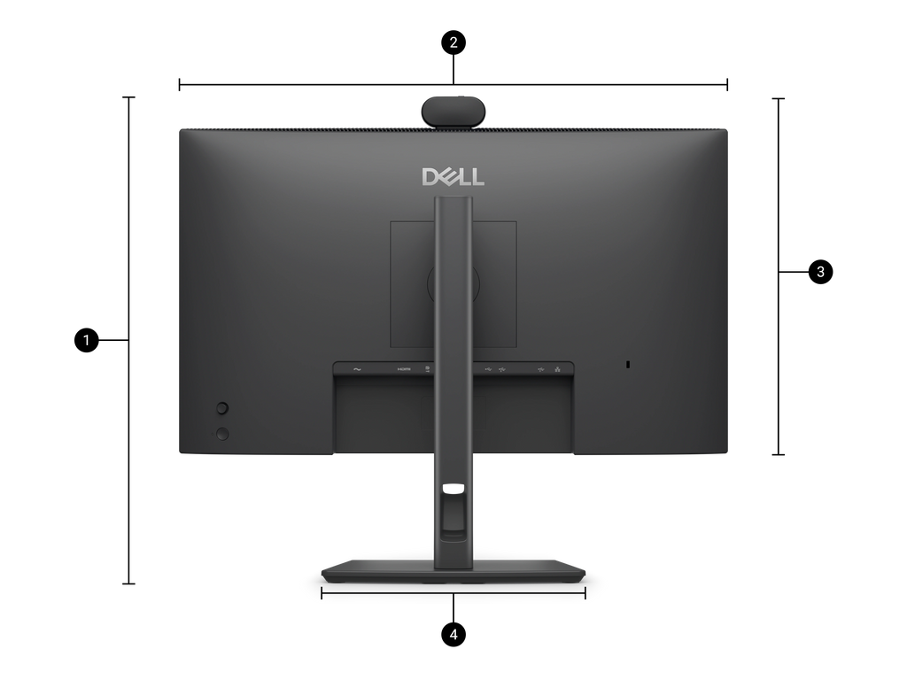 Dell Pro P2426HEB 24" FHD IPS USB-C Conferencing Monitor