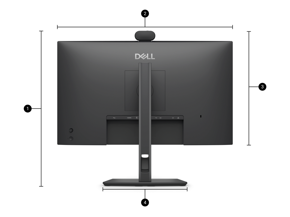 Dell Pro P2426HEB 24" FHD IPS USB-C Conferencing Monitor