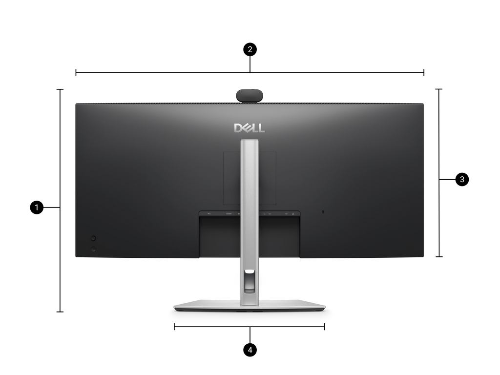 Dell Pro P3426WEV 34" Curved UWQHD USB-C Webcam Monitor