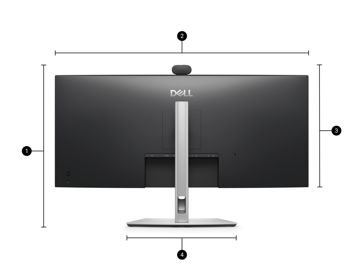 Dell Pro P3426WEV 34" Curved UWQHD USB-C Webcam Monitor