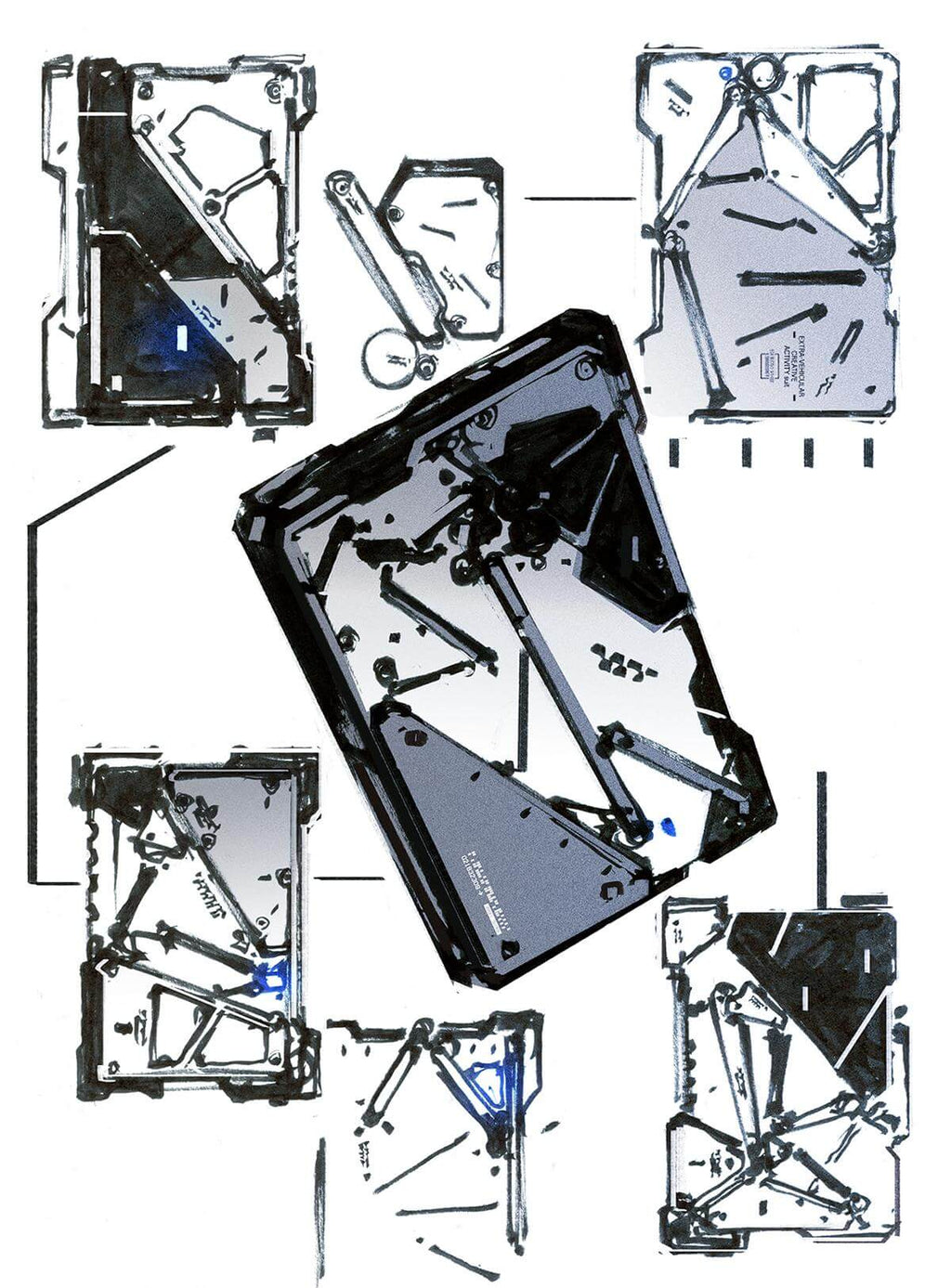 Hand drawn sketches of the Flow Z13 KJP