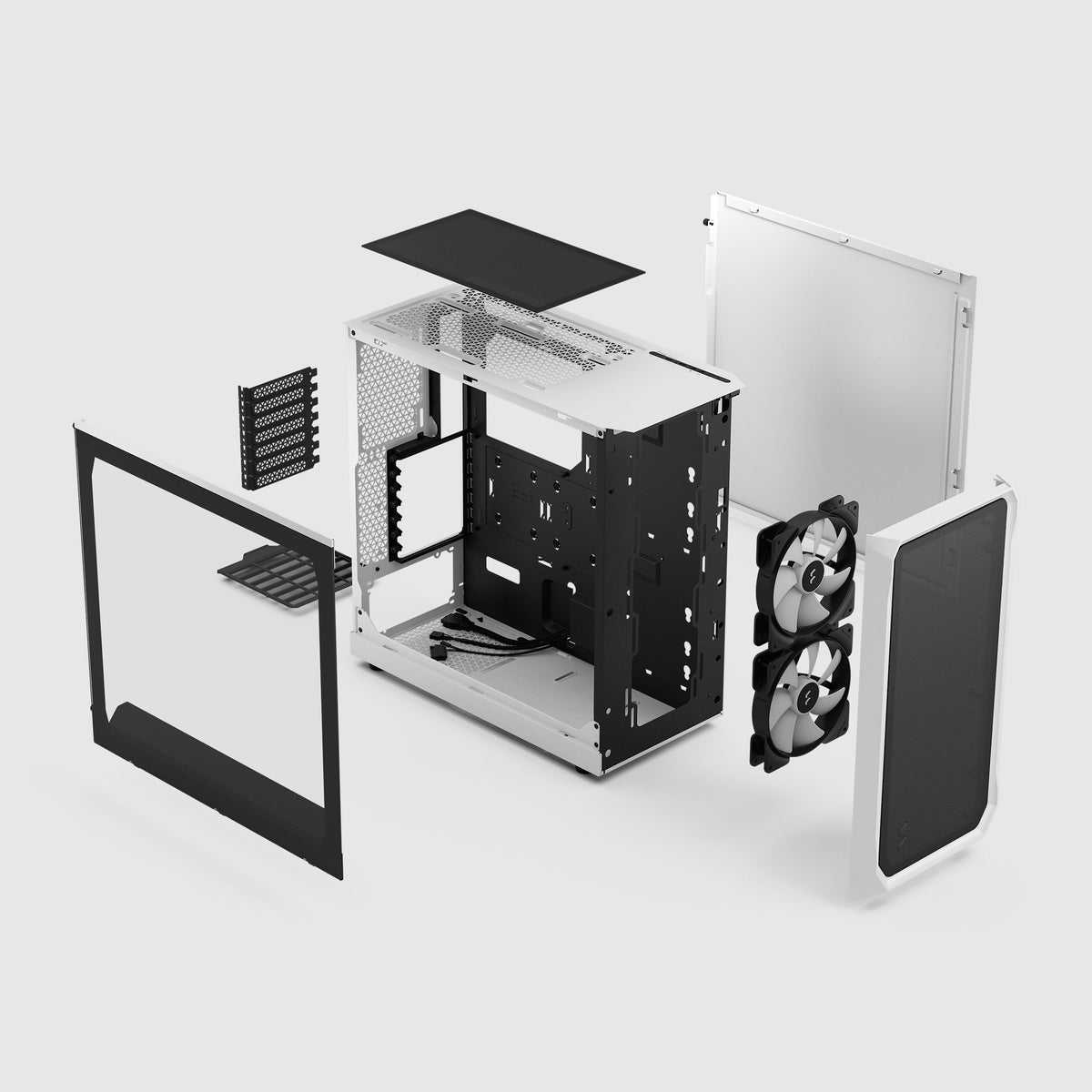 Fractal Design Focus 2 RGB White TG Clear Tint Mid-Tower Case