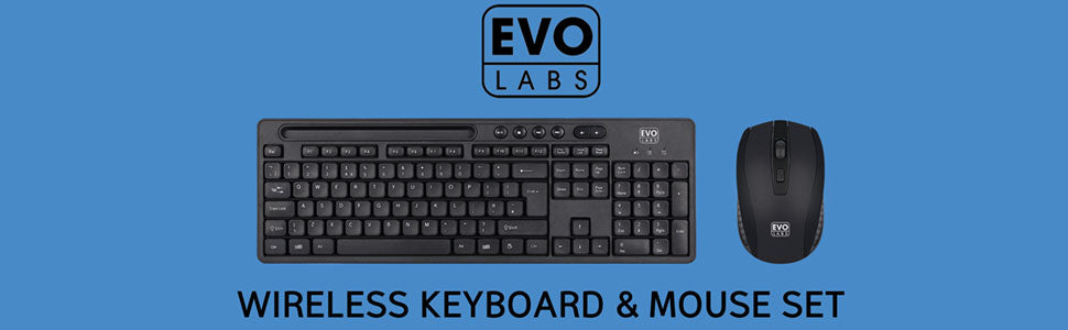 Evo Labs WM-757UK Wireless Keyboard &amp;amp; Mouse Set