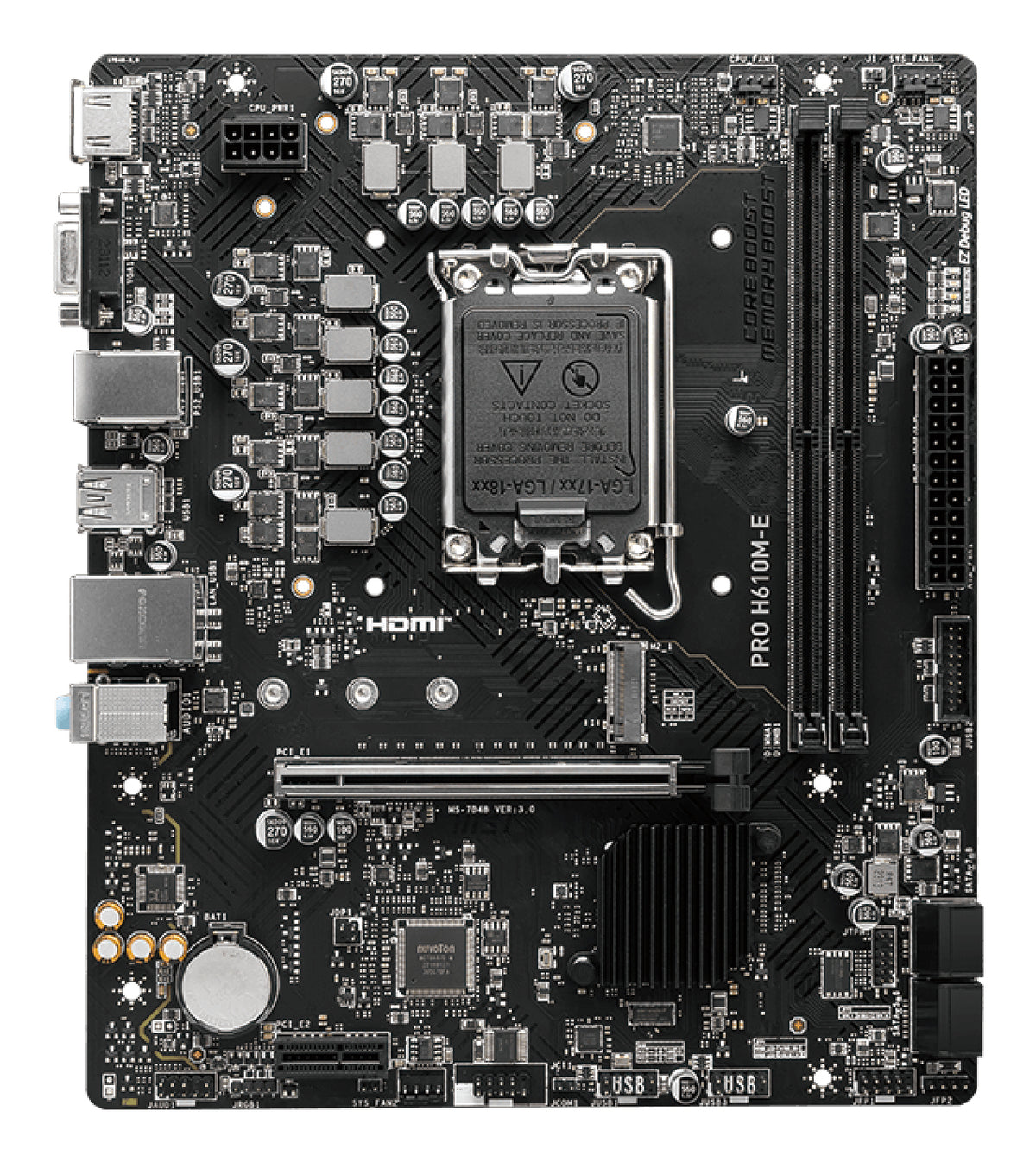 MSI PRO H610M-E DDR4 Micro-ATX LGA1700 Motherboard