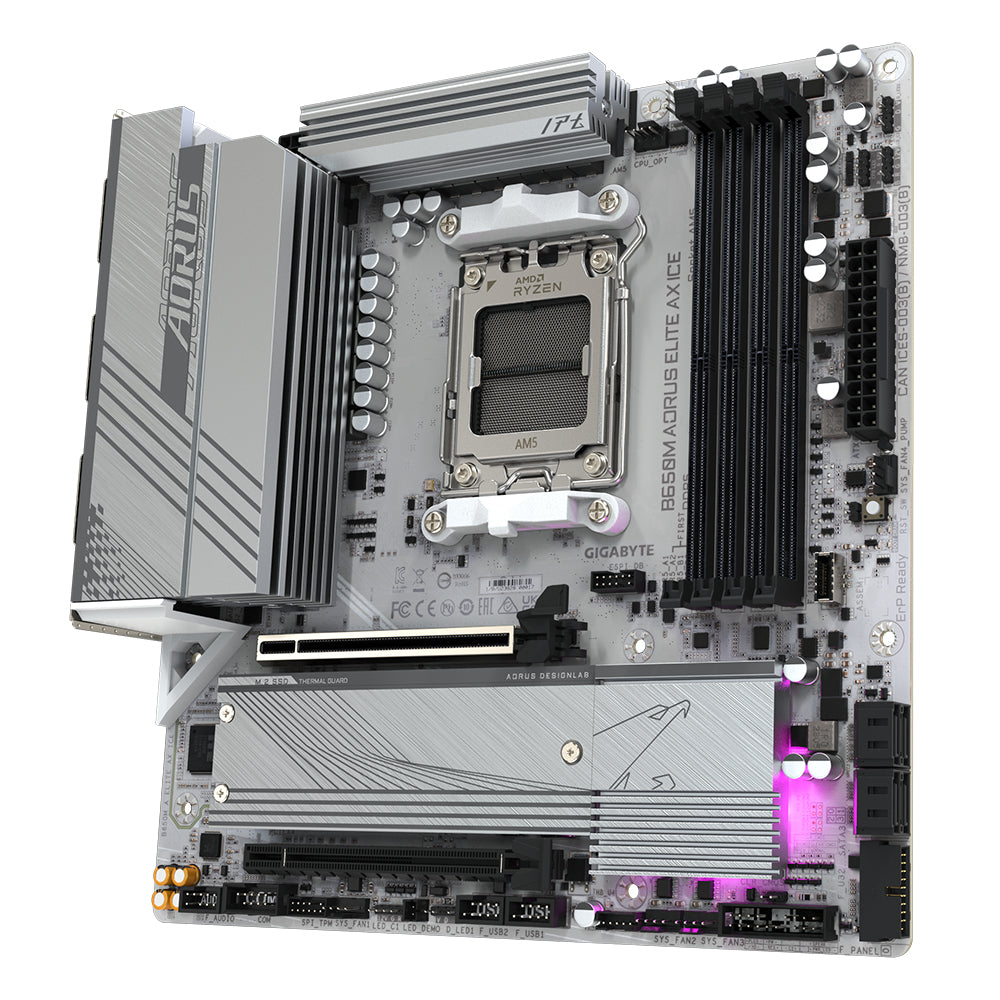 Gigabyte B650M AORUS ELITE AX ICE AM5 Micro-ATX Motherboard