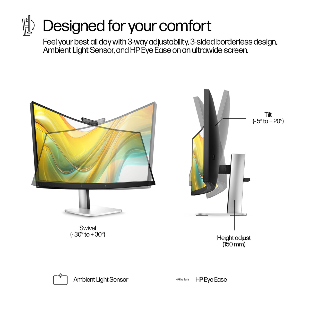 HP Series 5 Pro 534pm 34" Curved WQHD 100Hz VA Monitor