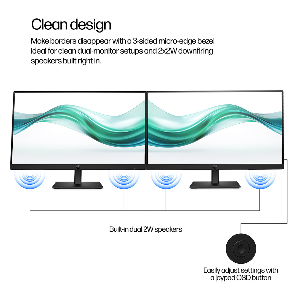 HP 322ph Series 3 Pro 21.5" FHD 100Hz IPS Monitor - Black