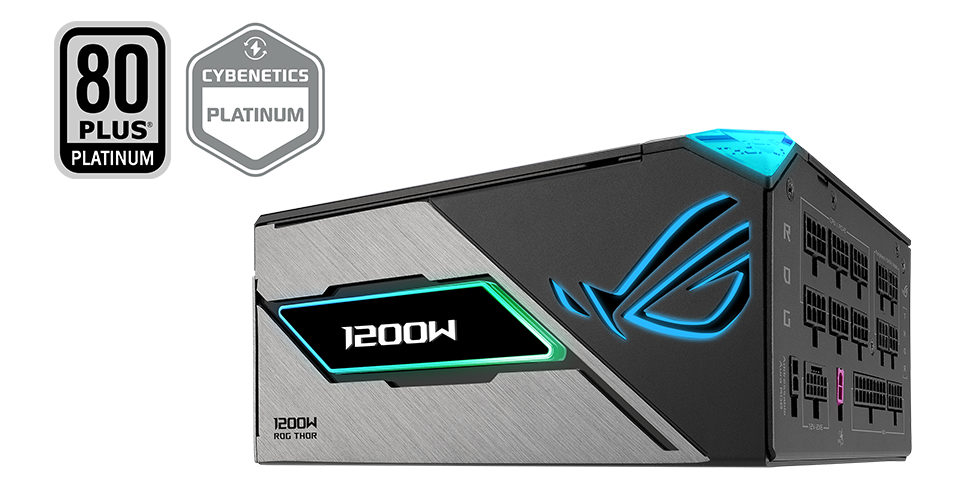 ROG Thor 1200W PLATINUM III with 80 plus platinum logo