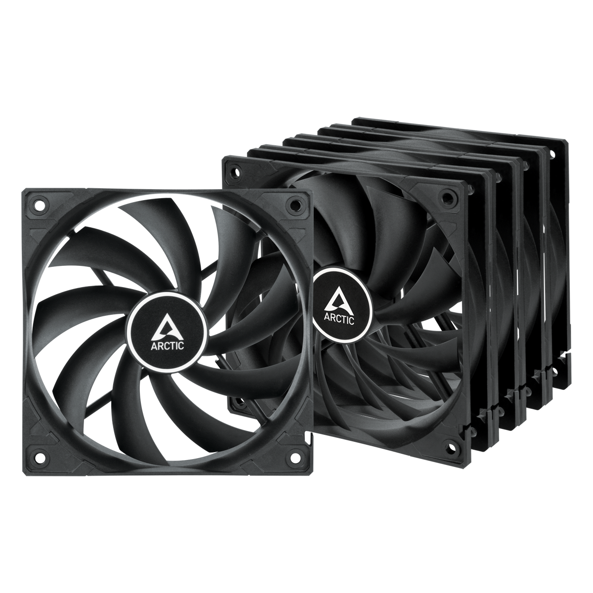 Arctic F12 Low Noise 12cm Case Fan with 9 Blades & Fluid Dynamic 1350 RPM Value Pack