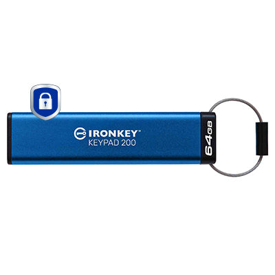 Kingston IronKey Keypad 200 FIPS 140-3 Encrypted USB Drive