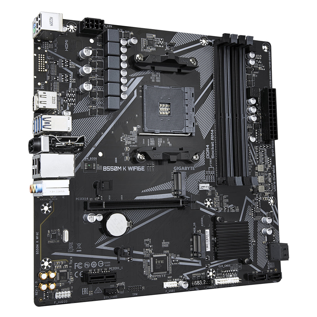 Gigabyte B550M K WIFI6E AM4 Micro-ATX Motherboard Wi-Fi 6E