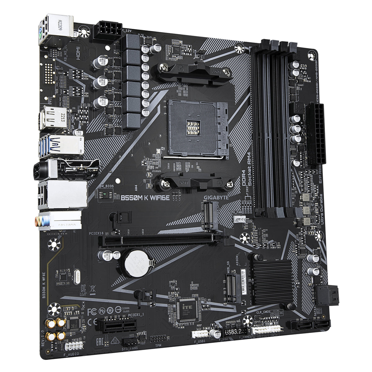 Gigabyte B550M K WIFI6E AM4 Micro-ATX Motherboard Wi-Fi 6E