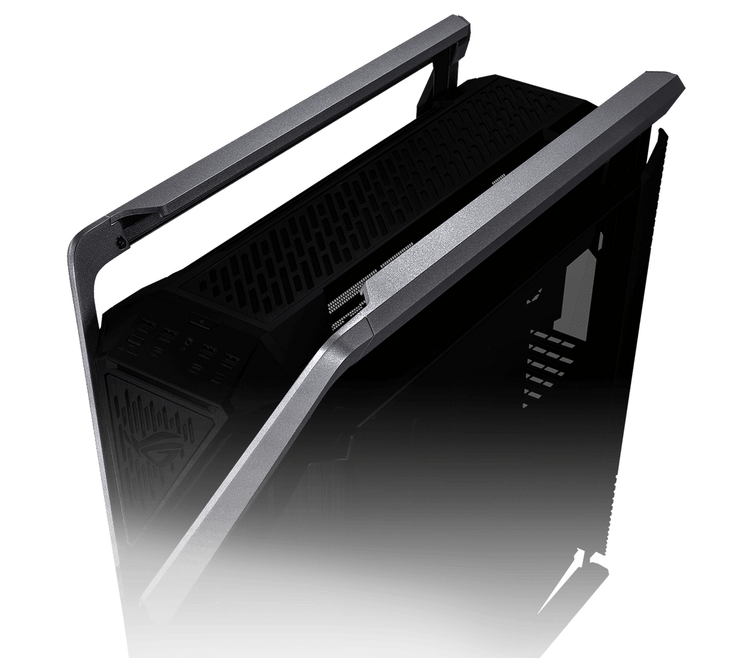 ROG Hyperion GR701 BTF Edition with aluminum frame highlighted