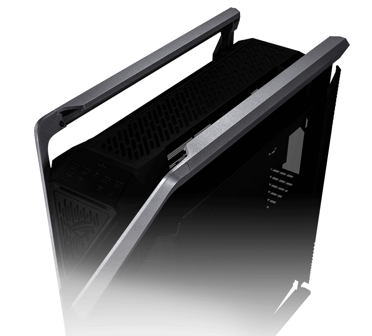 ROG Hyperion GR701 BTF Edition with aluminum frame highlighted