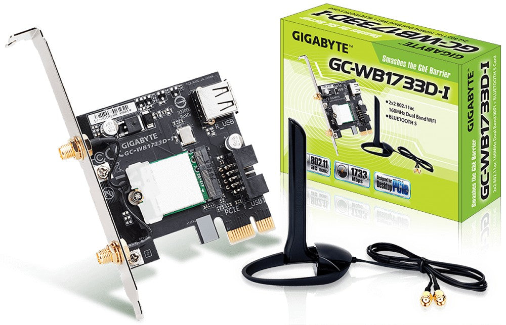 Gigabyte GC-WB1733D-I AC1733 Dual Band PCIe WiFi Bluetooth 5