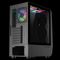 GameMax Time Bandit Infinity Mirror ARGB ATX Mid Tower PC Gaming Case - 3 x 120mm ARGB Fans - Black - GMX-TIMEBANDIT